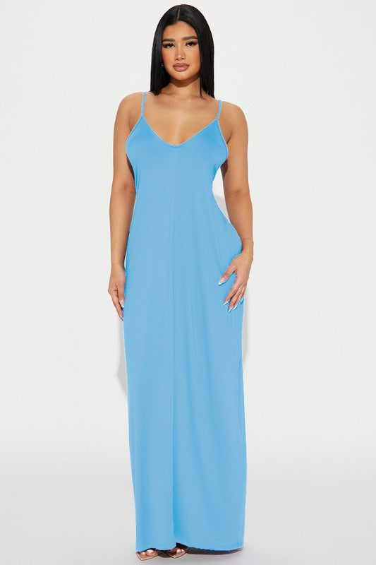 V-Neck Boho Maxi Dress
